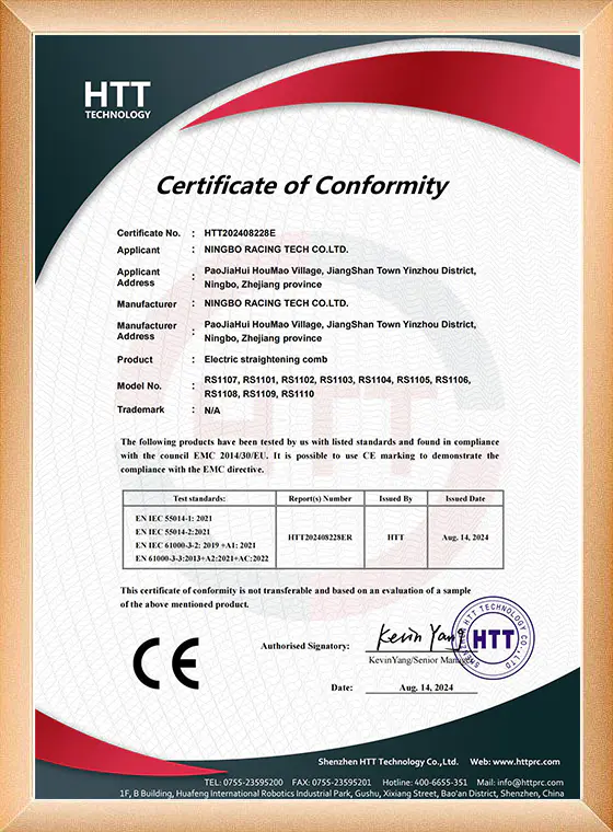 Certificate of conformity